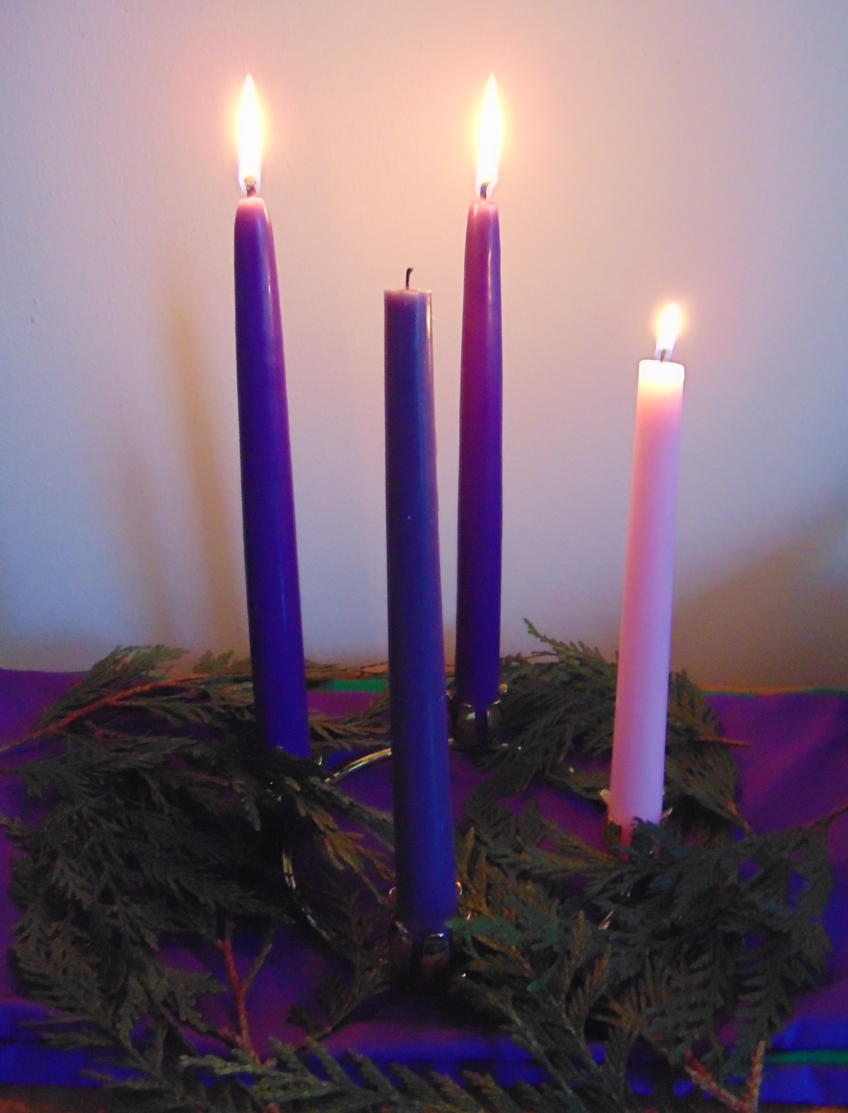 A home Advent wreath