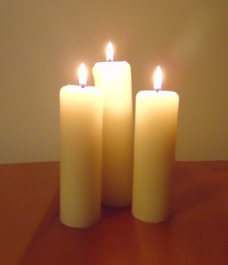 Trinity of candles